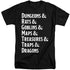 DUNGEONS AND DRAGONS/DUNGEON LIST - S/S ADULT TALL 18/1 - BLACK