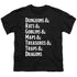 DUNGEONS AND DRAGONS/DUNGEON LIST - S/S YOUTH 18/1 - BLACK