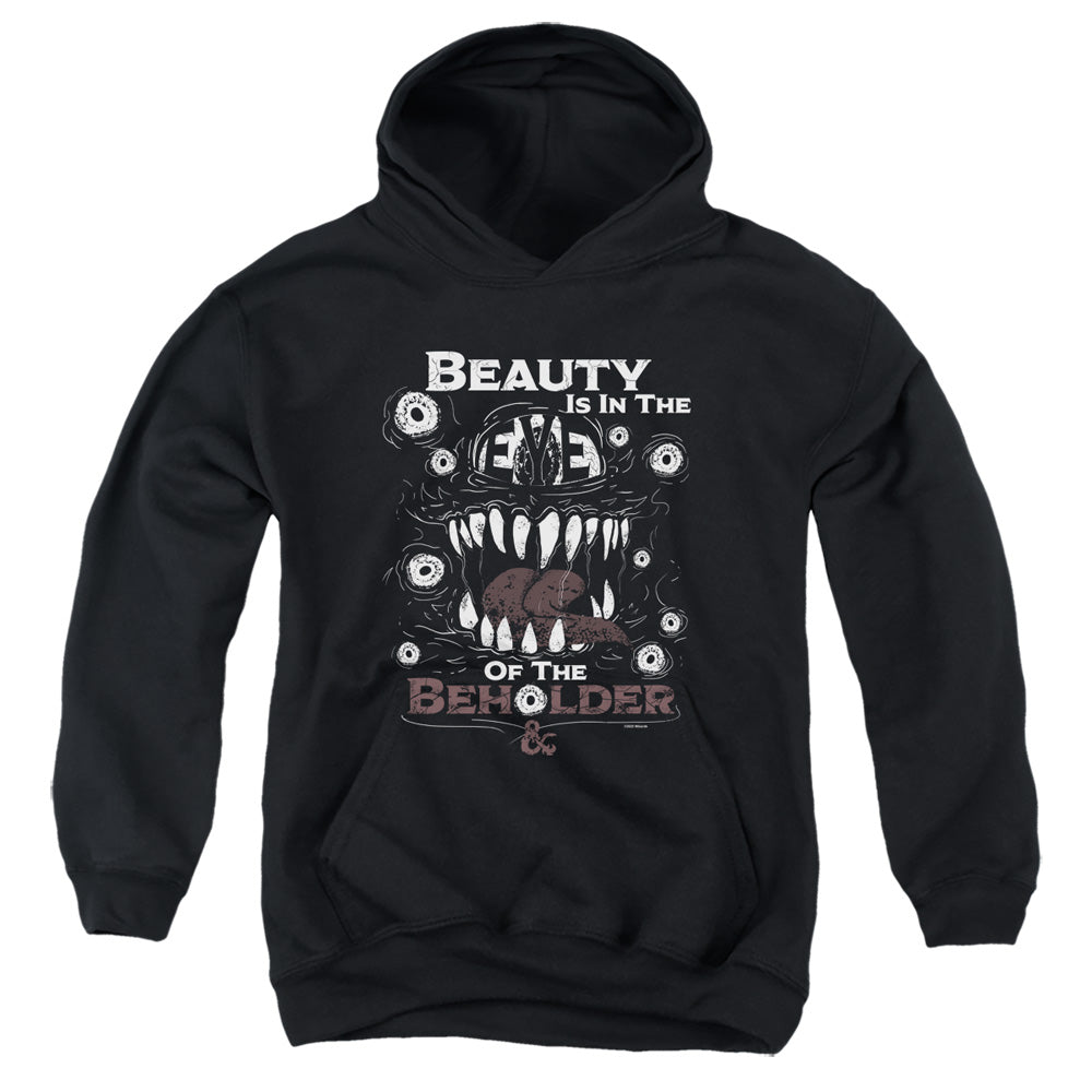 DUNGEONS AND DRAGONS/EYE OF THE BEHOLDER - YOUTH PULLOVER HOODIE - BLACK