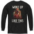 DUNGEONS AND DRAGONS/WOKE LIKE THIS - YOUTH LONG SLEEVE TEE - BLACK