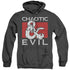 DUNGEONS AND DRAGONS/CHAOTIC EVIL - ADULT HEATHER HOODIE - BLACK