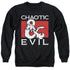 DUNGEONS AND DRAGONS/CHAOTIC EVIL - ADULT CREWNECK SWEATSHIRT - BLACK