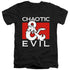 DUNGEONS AND DRAGONS/CHAOTIC EVIL - S/S ADULT V-NECK 30/1 - BLACK