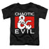 DUNGEONS AND DRAGONS/CHAOTIC EVIL - S/S TODDLER TEE - BLACK