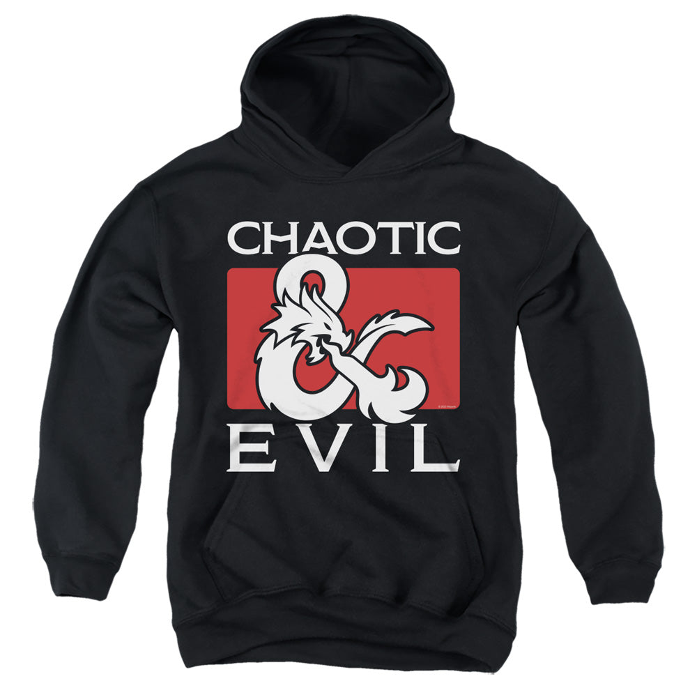 DUNGEONS AND DRAGONS/CHAOTIC EVIL - YOUTH PULLOVER HOODIE - BLACK