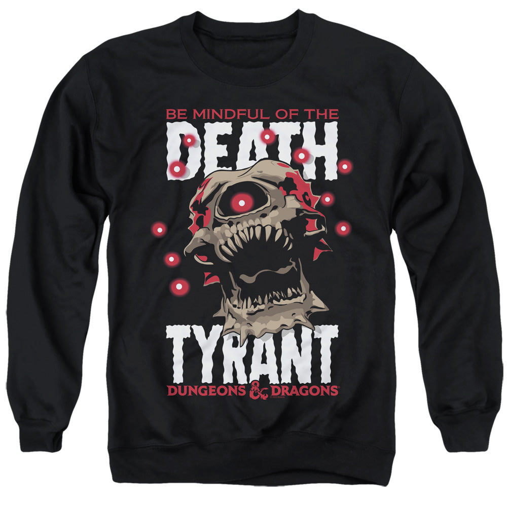 DUNGEONS AND DRAGONS/DEATH TYRANT - ADULT CREWNECK SWEATSHIRT - BLACK