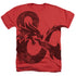 DUNGEONS AND DRAGONS/GIANT AMPERSAND - ADULT HEATHER - RED