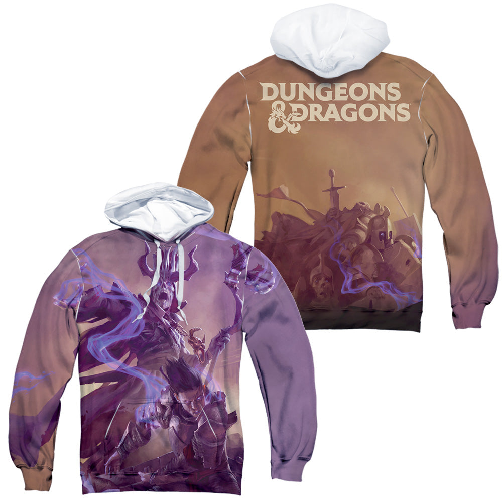 DUNGEONS AND DRAGONS/DM COVER (FRONT/BACK PRINT) - ADULT POLY PULLOVER HOODIE - MULTI