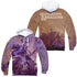 DUNGEONS AND DRAGONS/DM COVER (FRONT/BACK PRINT) - ADULT POLY PULLOVER HOODIE - MULTI