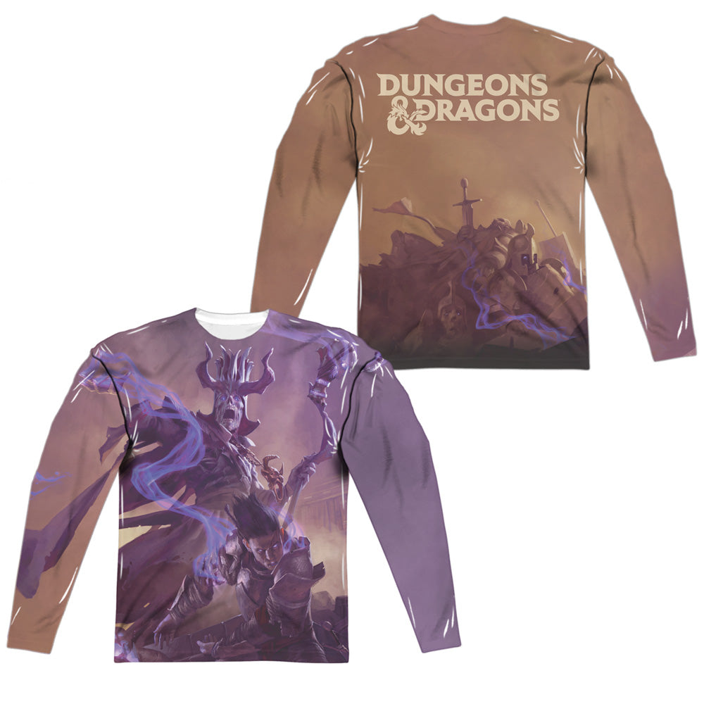 DUNGEONS AND DRAGONS/DM COVER (FRONT/BACK PRINT) - L/S ADULT POLY CREW  - MULTI