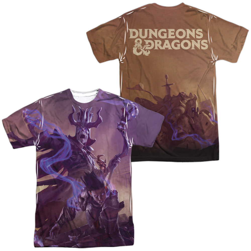 DUNGEONS AND DRAGONS/DM COVER (FRONT/BACK PRINT) - S/S ADULT POLY CREW - MULTI