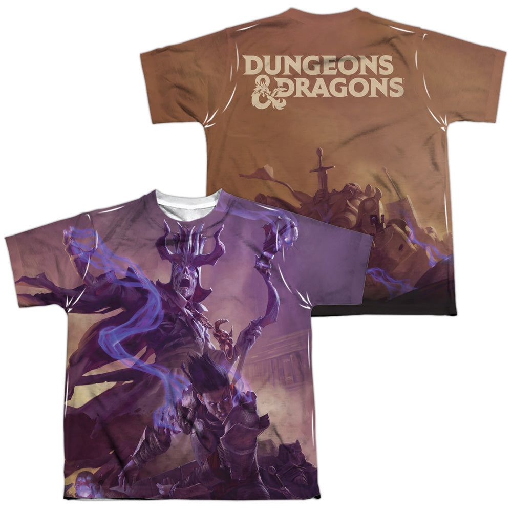 DUNGEONS AND DRAGONS/DM COVER (FRONT/BACK PRINT) - S/S YOUTH POLY CREW - MULTI