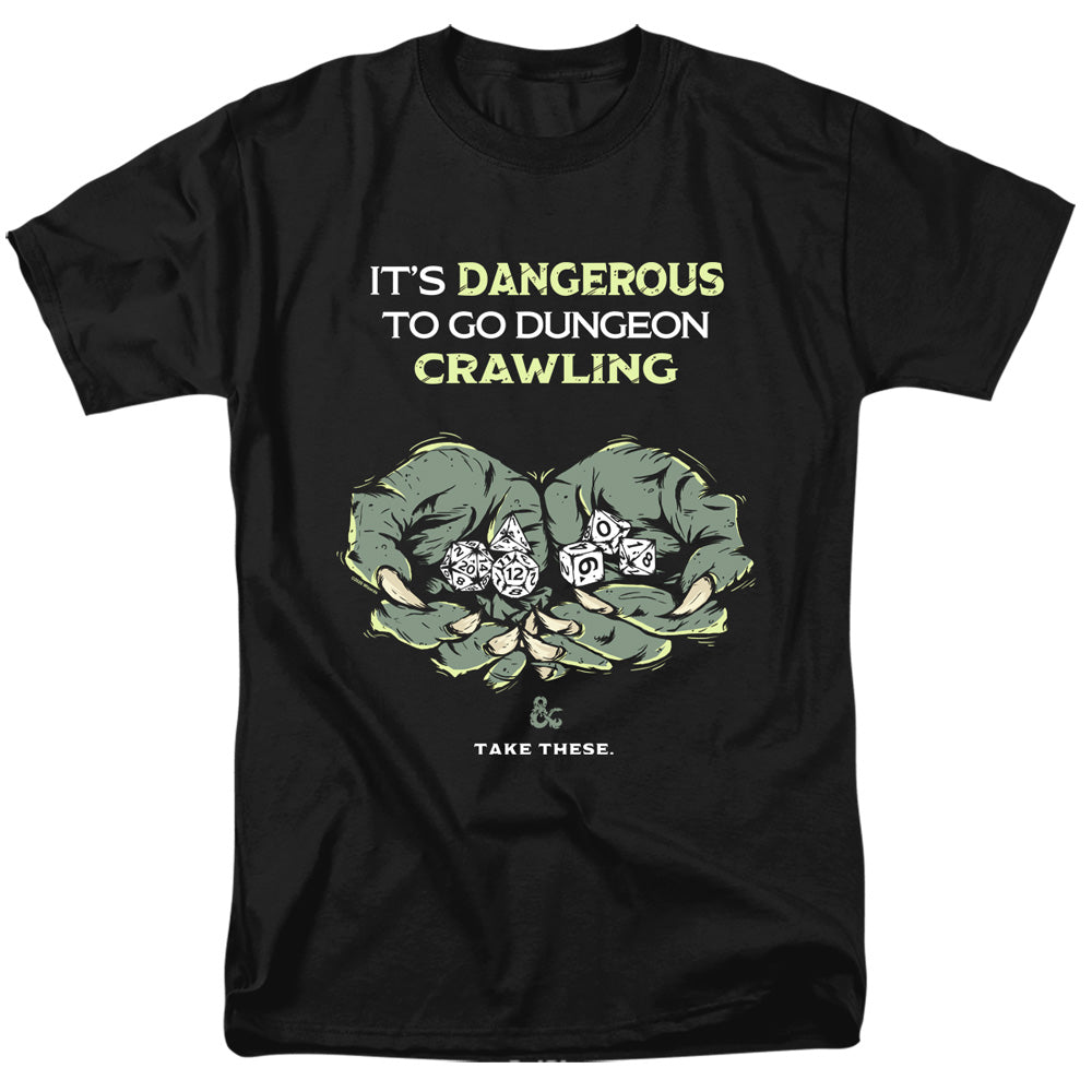 DUNGEONS AND DRAGONS/DANGEROUS TO GO ALONE - S/S ADULT 18/1 - BLACK