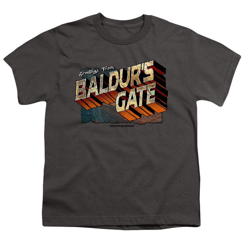 DUNGEONS AND DRAGONS/BALDURS GATE - S/S YOUTH 18/1 - CHARCOAL
