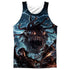 DUNGEONS AND DRAGONS/MONSTER MANUAL COVER (FRONT/BACK PRINT) - ADULT POLY TANK TOP - MULTI