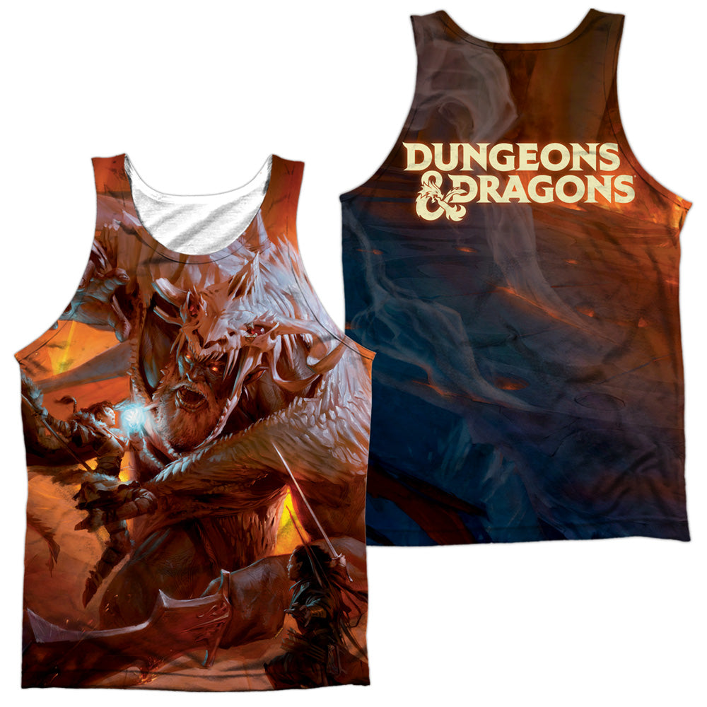 DUNGEONS AND DRAGONS/PLAYERS HANDBOOK COVER (FRONT/BACK PRINT) - ADULT POLY TANK TOP - MULTI