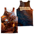 DUNGEONS AND DRAGONS/PLAYERS HANDBOOK COVER (FRONT/BACK PRINT) - ADULT POLY TANK TOP - MULTI