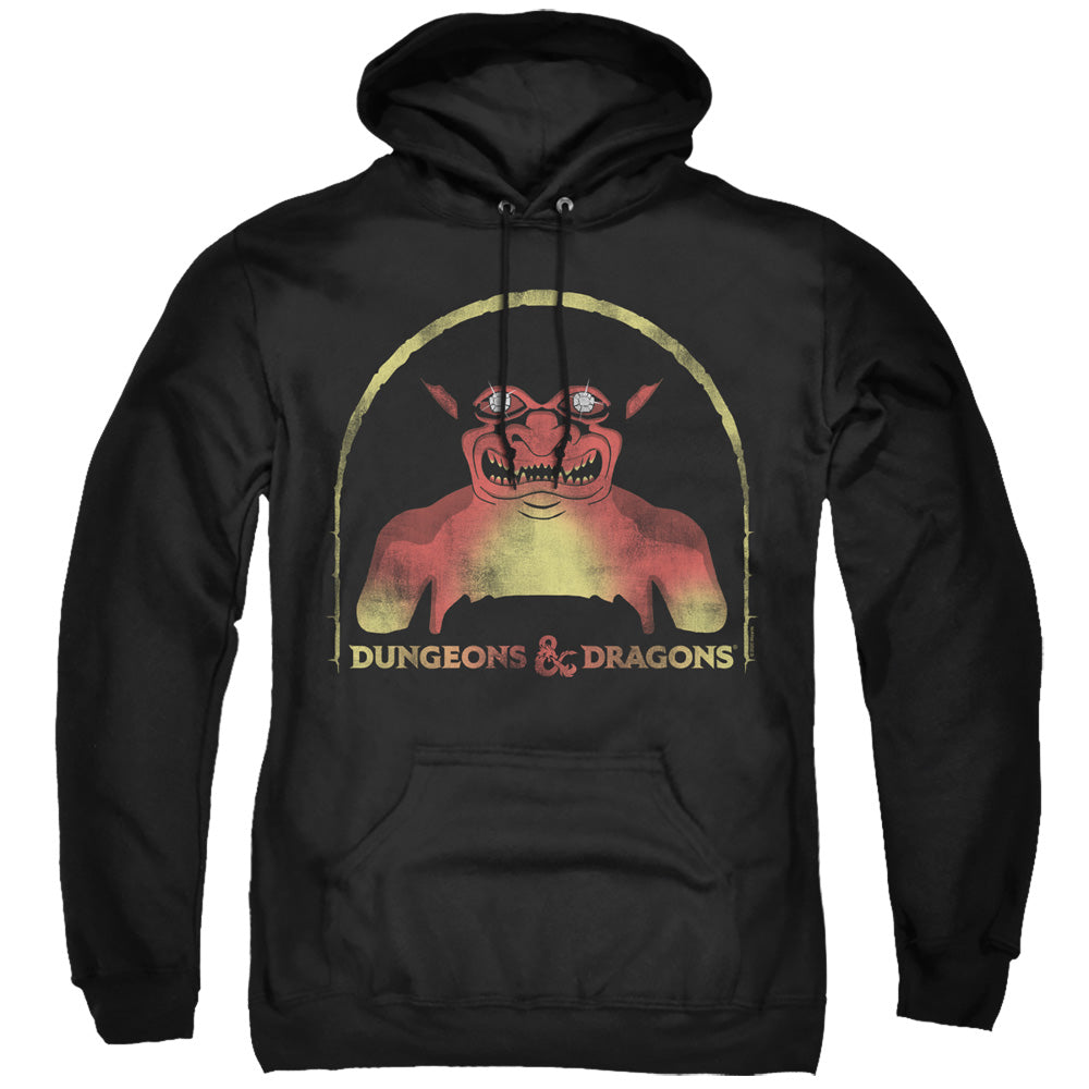 DUNGEONS AND DRAGONS/OLD SCHOOL - ADULT PULLOVER HOODIE - BLACK