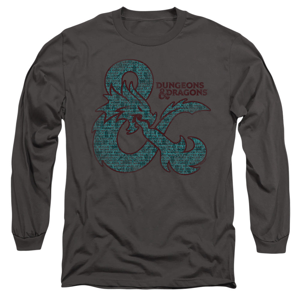 DUNGEONS AND DRAGONS/AMPERSAND CLASSES - L/S ADULT 18/1 - CHARCOAL