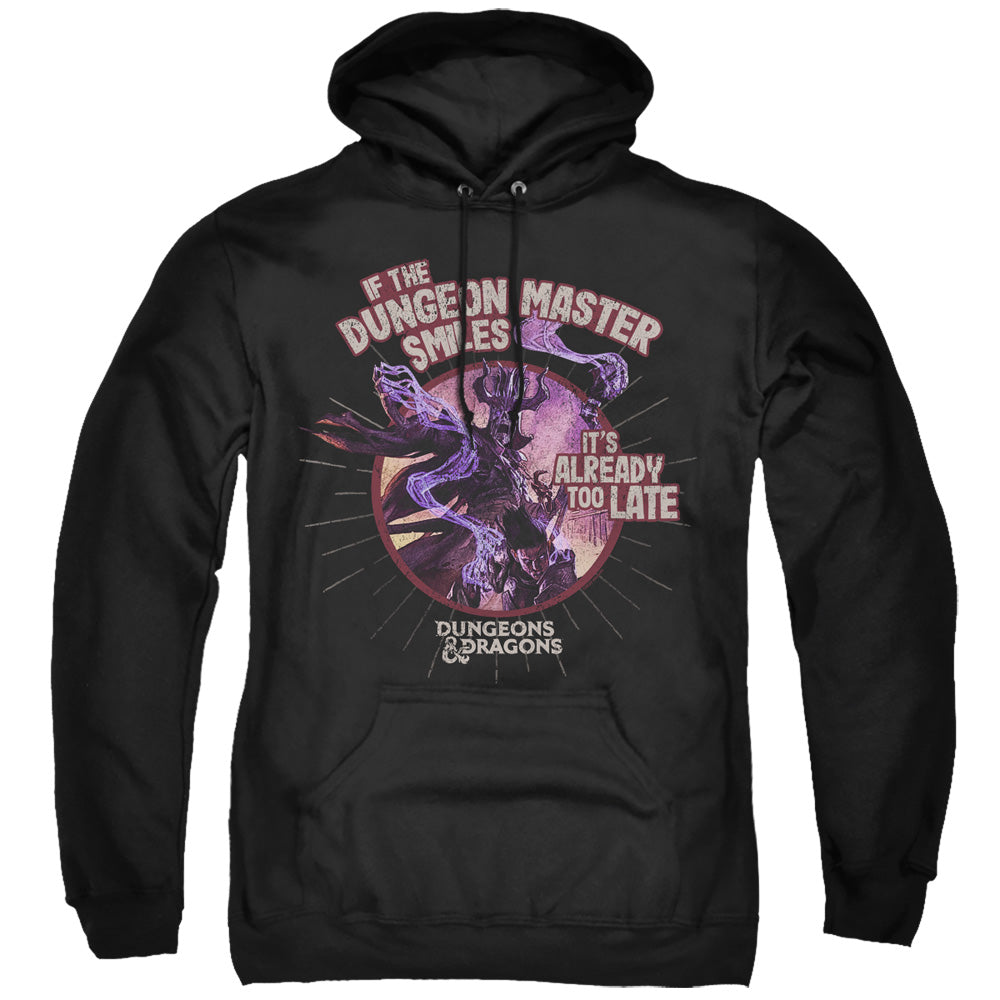 DUNGEONS AND DRAGONS/DUNGEON MASTER SMILES - ADULT PULLOVER HOODIE - BLACK