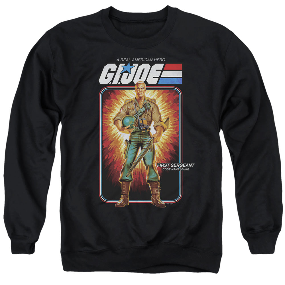 G.I. JOE/DUKE CARD - ADULT CREWNECK SWEATSHIRT - BLACK