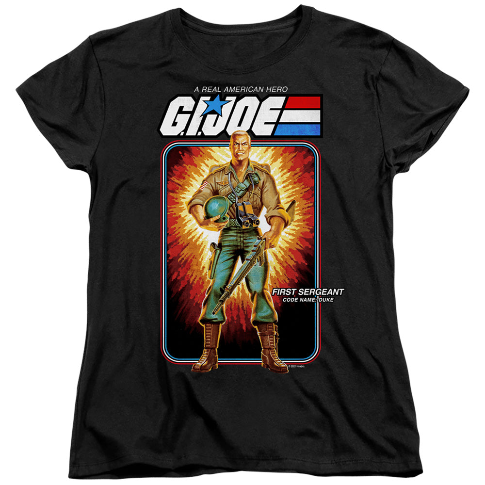 G.I. JOE/DUKE CARD - S/S WOMENS TEE - BLACK