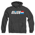G.I. JOE/DISTRESSED LOGO - ADULT HEATHER HOODIE - BLACK