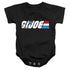 G.I. JOE/DISTRESSED LOGO - INFANT SNAPSUIT - BLACK