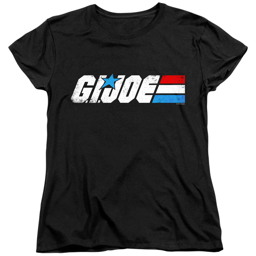 G.I. JOE/DISTRESSED LOGO - S/S WOMENS TEE - BLACK