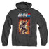 G.I. JOE/SNAKE EYES CARD - ADULT HEATHER HOODIE - BLACK