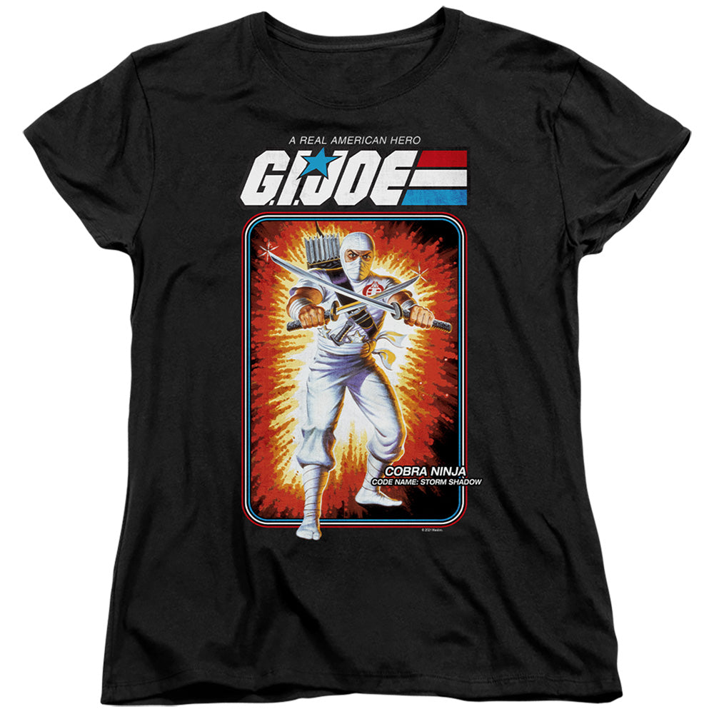 G.I. JOE/STORM SHADOW CARD - S/S WOMENS TEE - BLACK