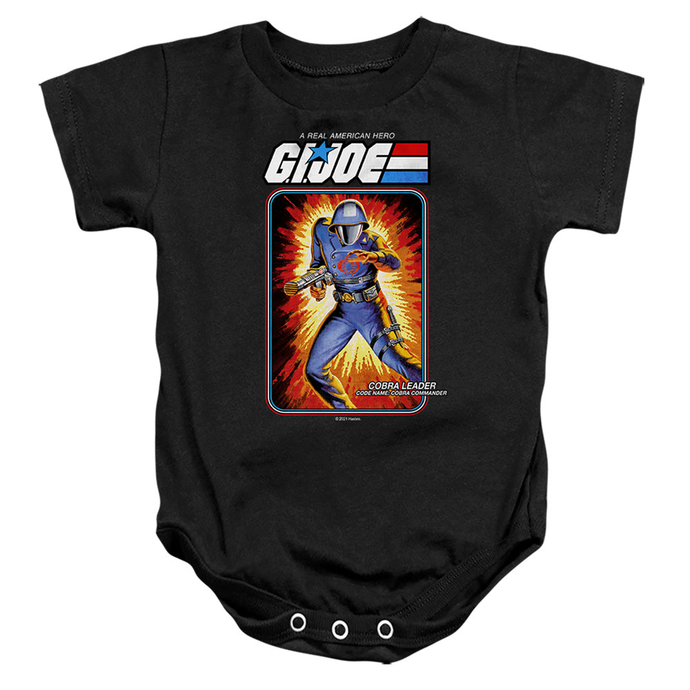 G.I. JOE/COBRA COMMANDER CARD - INFANT SNAPSUIT - BLACK