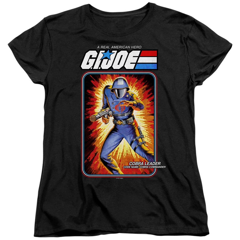 G.I. JOE/COBRA COMMANDER CARD - S/S WOMENS TEE - BLACK
