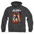 G.I. JOE/BARONESS CARD - ADULT HEATHER HOODIE - BLACK