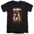 G.I. JOE/BARONESS CARD - S/S ADULT V-NECK 30/1 - BLACK