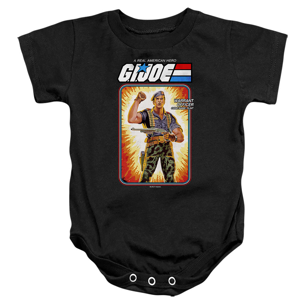 G.I. JOE/FLINT CARD - INFANT SNAPSUIT - BLACK