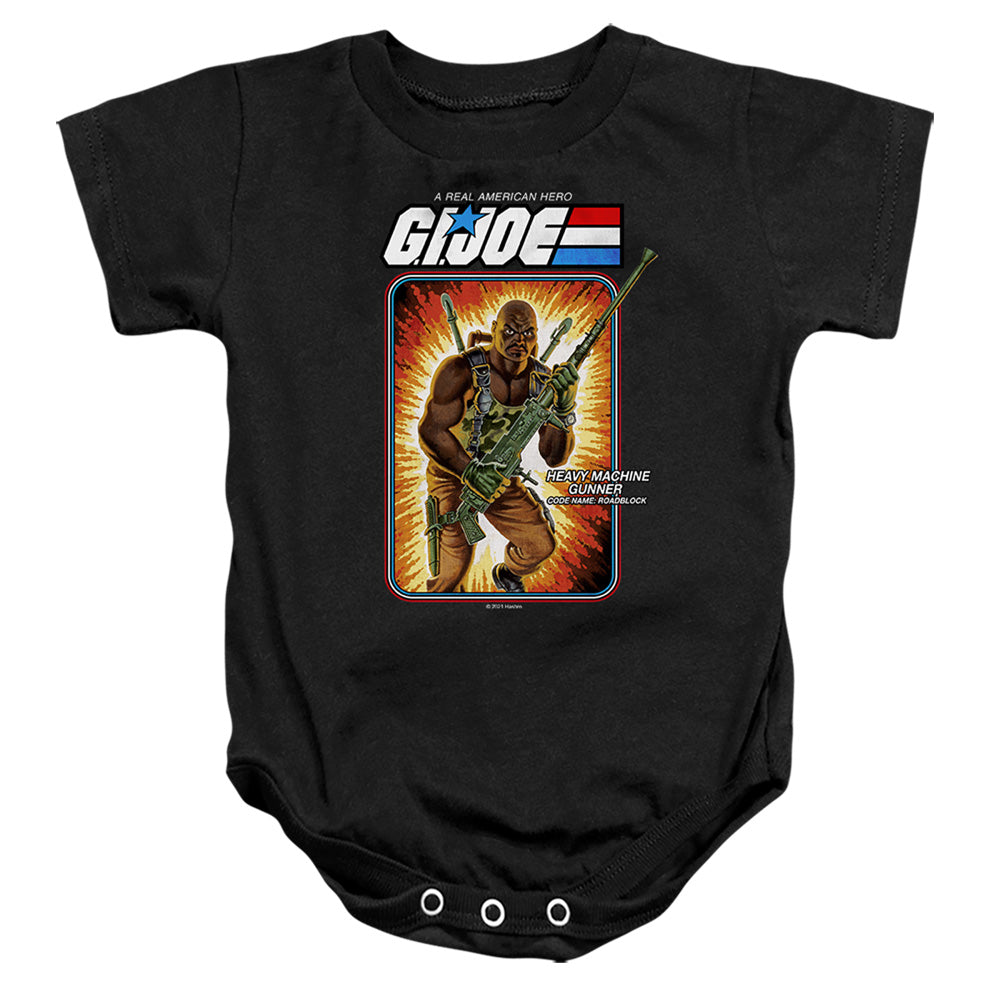 G.I. JOE/ROADBLOCK CARD - INFANT SNAPSUIT - BLACK