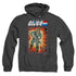 G.I. JOE/STALKER CARD - ADULT HEATHER HOODIE - BLACK