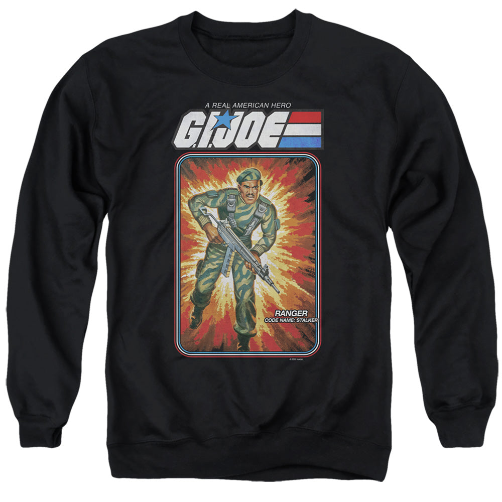 G.I. JOE/STALKER CARD - ADULT CREWNECK SWEATSHIRT - BLACK