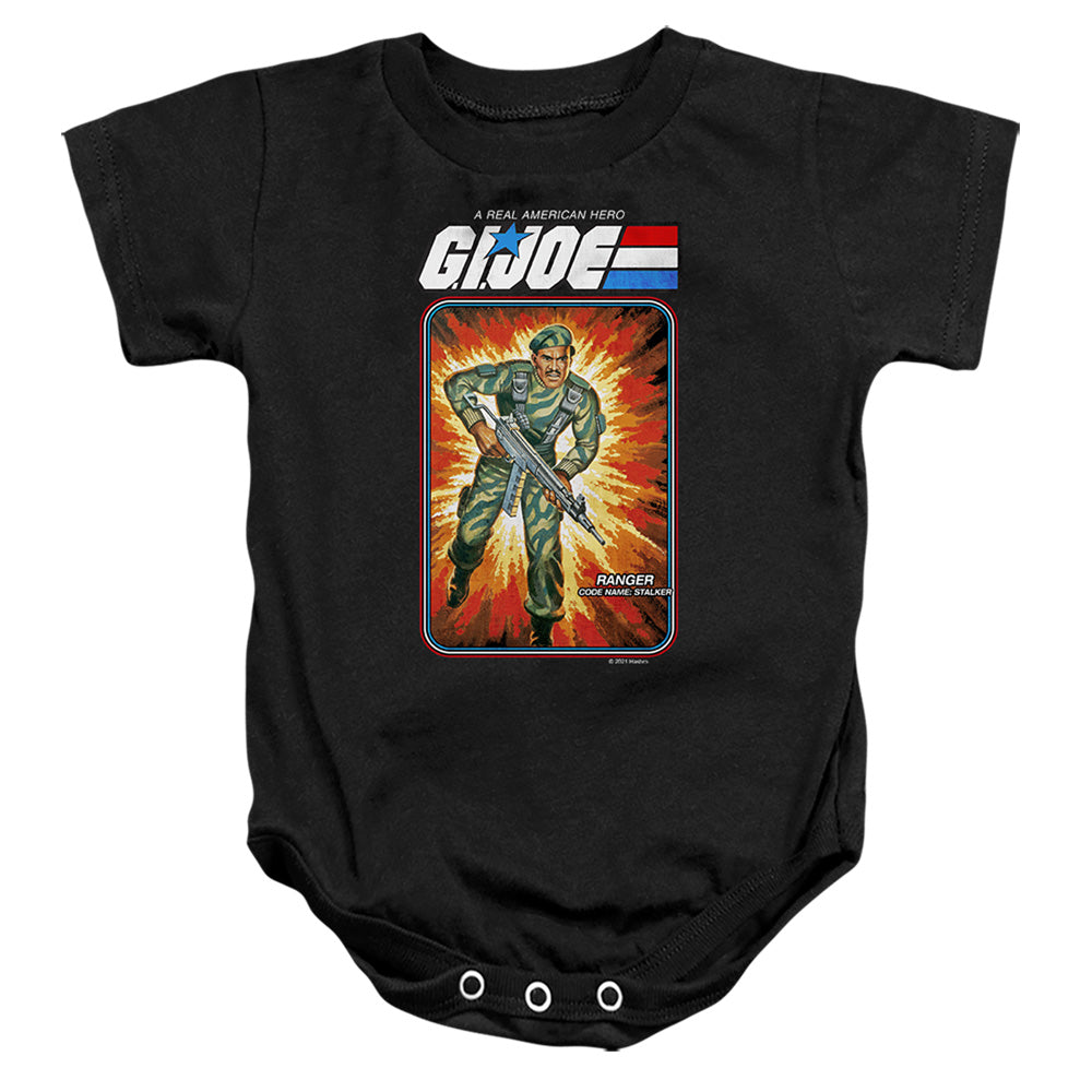 G.I. JOE/STALKER CARD - INFANT SNAPSUIT - BLACK