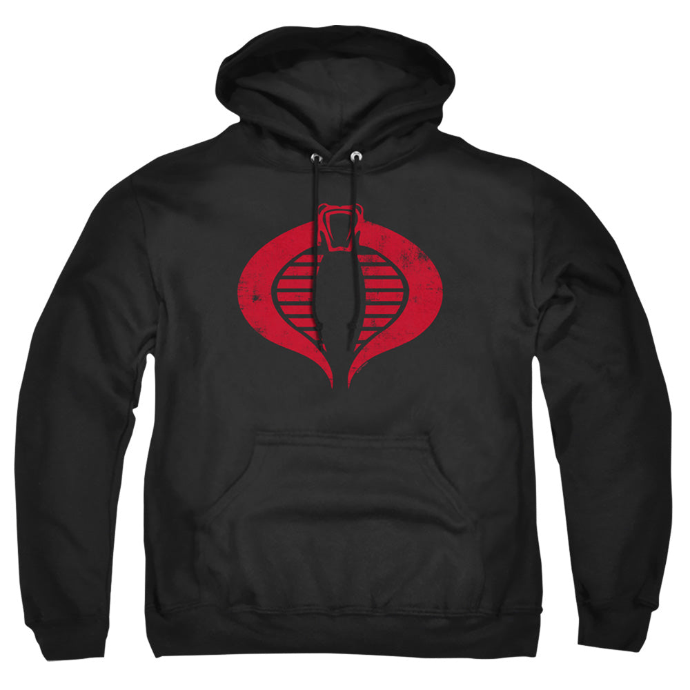 G.I. JOE/COBRA LOGO - ADULT PULLOVER HOODIE - BLACK