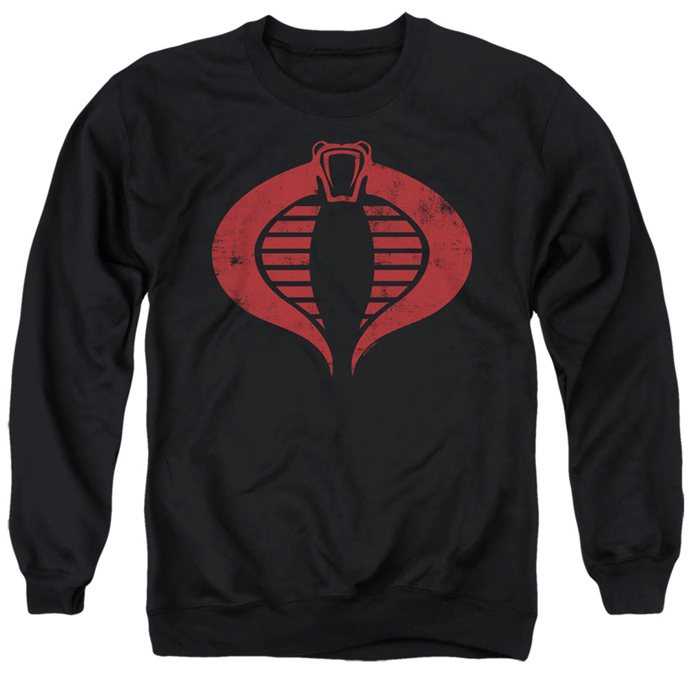G.I. JOE/COBRA LOGO - ADULT CREWNECK SWEATSHIRT - BLACK