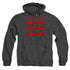 G.I. JOE/SNAKE EYES SYMBOL - ADULT HEATHER HOODIE - BLACK