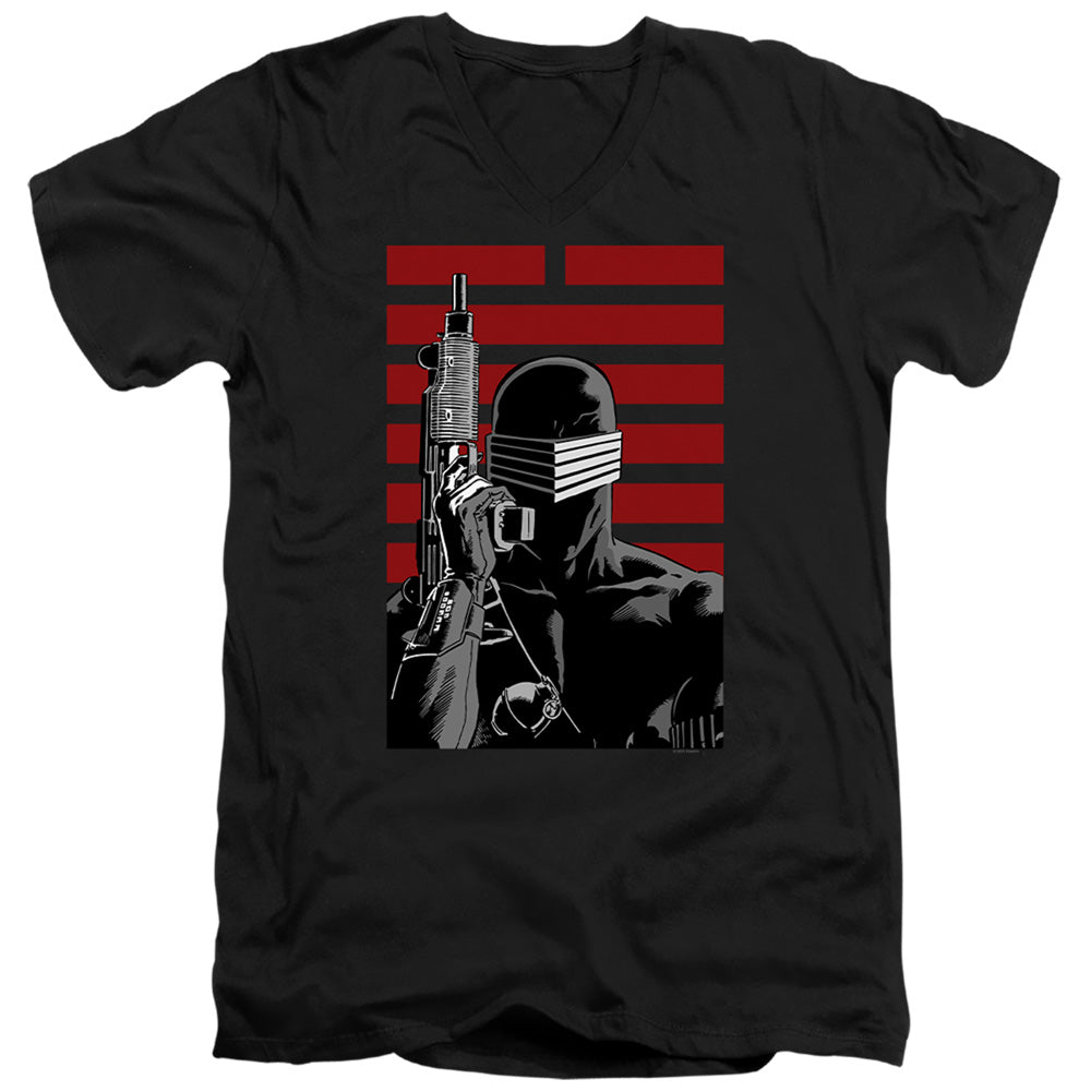 G.I. JOE/SNAKE EYES NINJA - S/S ADULT V-NECK 30/1 - BLACK
