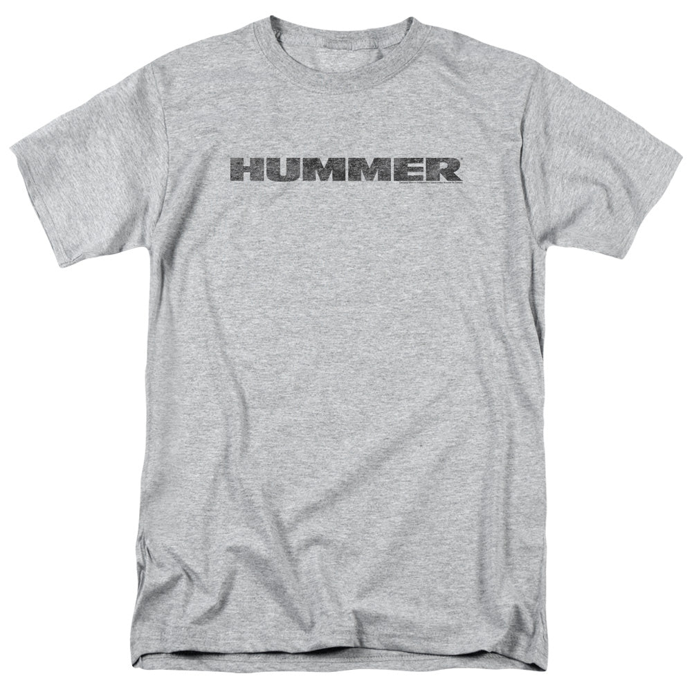 HUMMER/DISTRESSED HUMMER LOGO - S/S ADULT 18/1 - ATHLETIC HEATHER