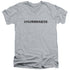 HUMMER/DISTRESSED HUMMER LOGO - S/S ADULT V-NECK 30/1 - ATHLETIC HEATHER