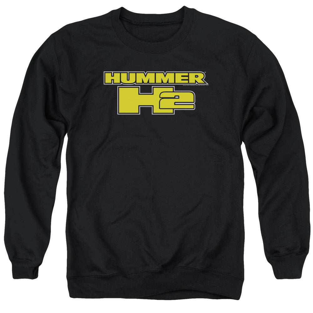 HUMMER/H2 BLOCK LOGO - ADULT CREWNECK SWEATSHIRT - BLACK