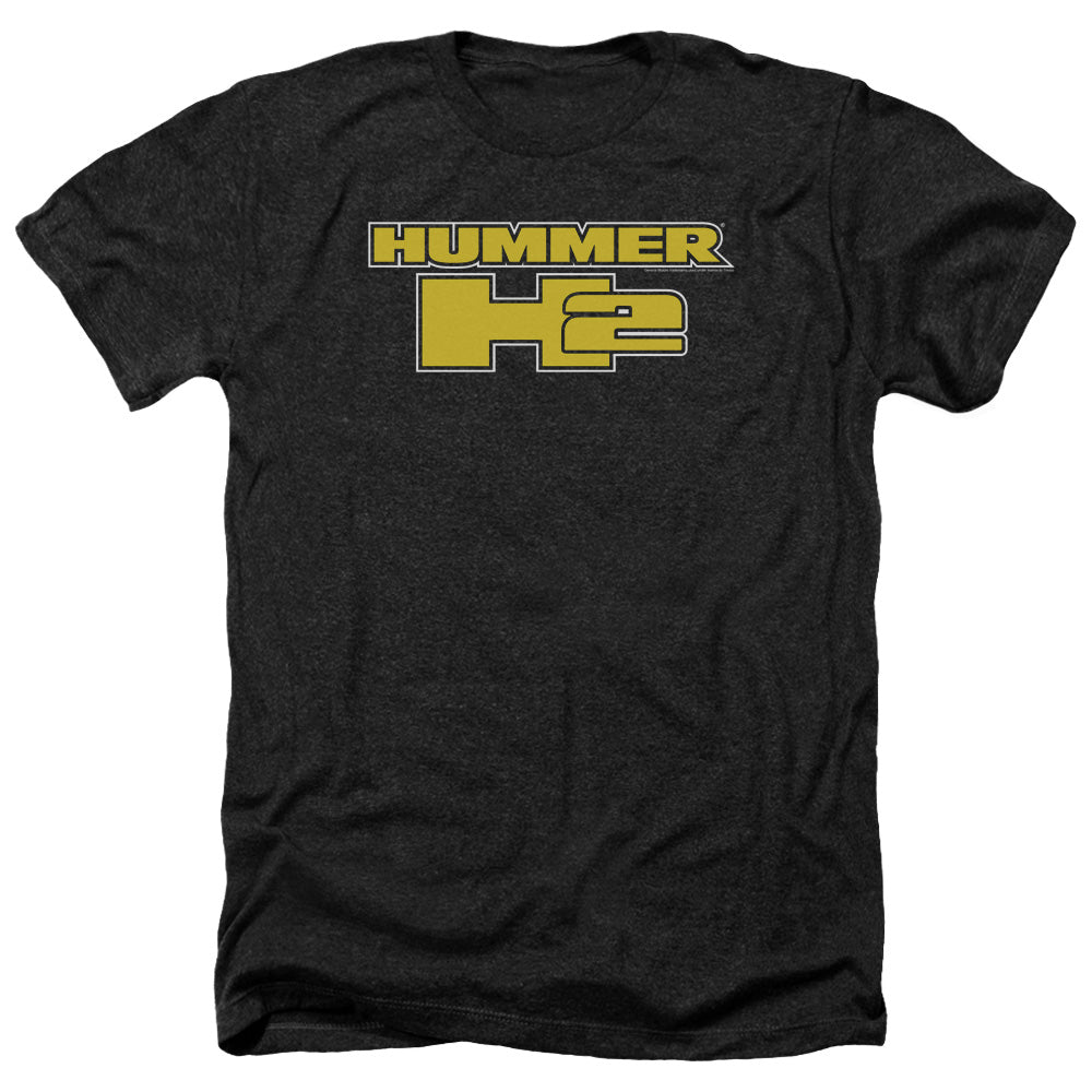 HUMMER/H2 BLOCK LOGO - ADULT HEATHER - BLACK