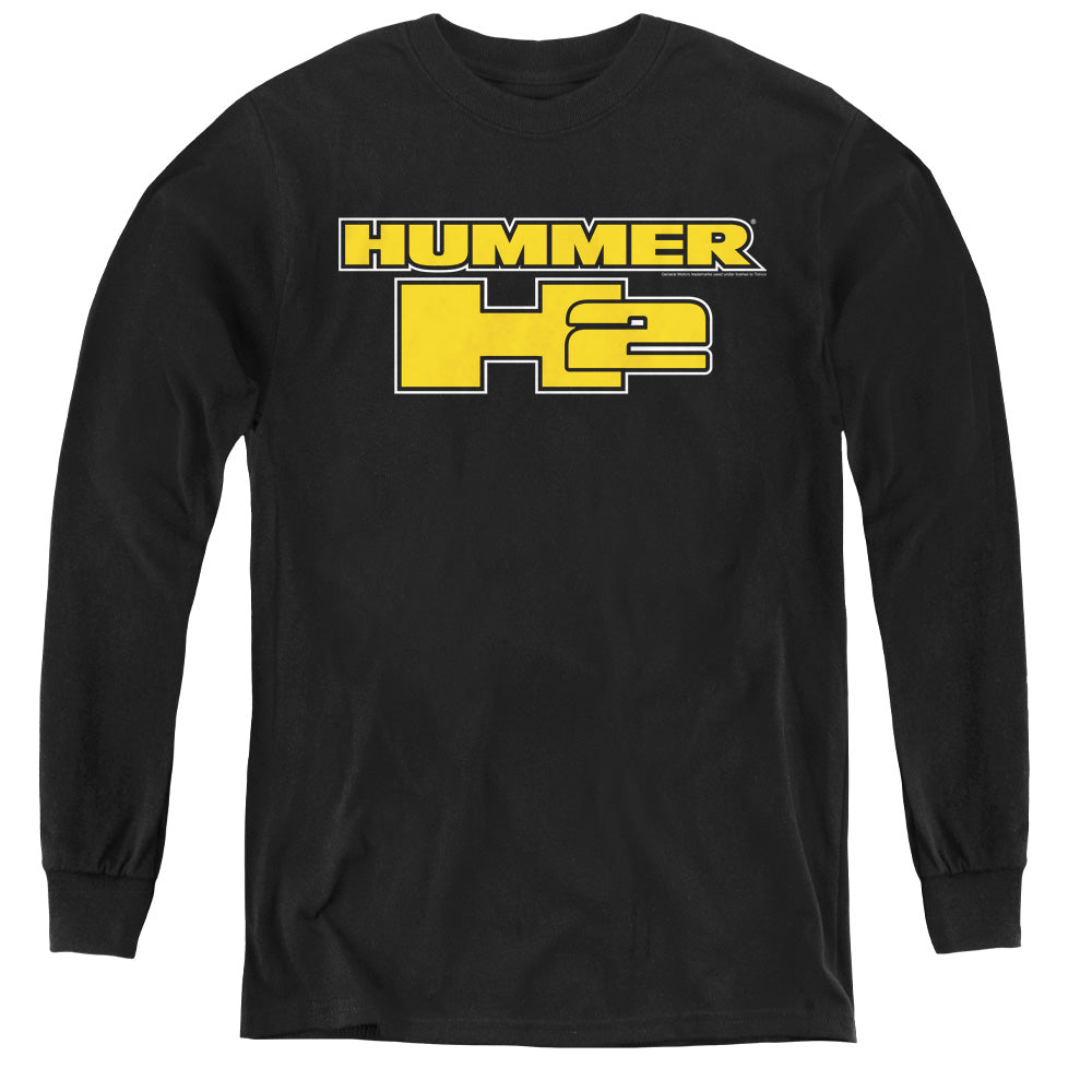 HUMMER/H2 BLOCK LOGO - YOUTH LONG SLEEVE TEE - BLACK
