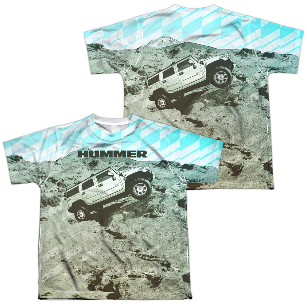 HUMMER/TREK (FRONT/BACK PRINT) - S/S YOUTH POLY CREW - MULTI